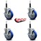 Service Caster 5'' Blue Poly Swivel 3/4'' Expanding Stem Caster Set with Brake, 4PK SCC-EX20S514-PPUB-BLUE-TLB-34-4 - alternate 4